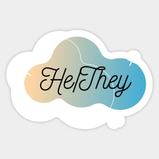 He / They Pronoun Sticker